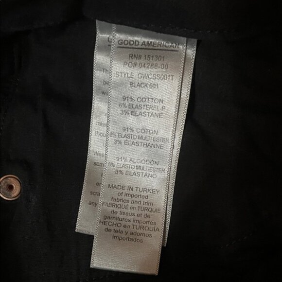 Good American Good Waist Crop Women's Black Jeans Size 27 - Picture 6 of 10